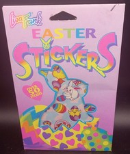 Extremely Rare New Sealed 1989 Vintage Lisa Frank Easter Sticker Tote Bunny