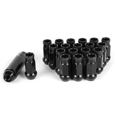 20pcs Extended Steel Open Ended Wheel Lug Nuts M12x1.5mm For Toyota Honda Black 20pcs Extended Steel Open Ended Wheel Lug Nuts M12x1.5mm For Toyota Honda Black