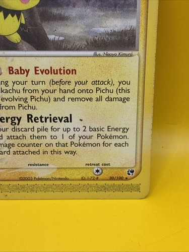 PICHU ( 276/110) ) And PICHU ( 20/100 )Non Holo Pokèmon/ Nintendo Cards - Picture 7 of 15