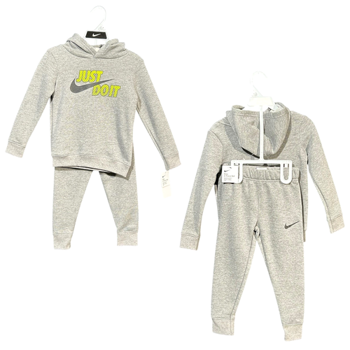 Nike Little Boys Fleece Pullover Hoodie & Joggers Outfit Set Size 4 Gray-Green - Bild 8 von 10