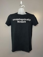 Spiritual Word Shirt Mens Small Unapologetically Blessed Christian Graphic