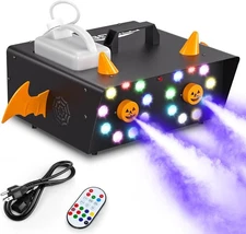 Fog Machine, Smoke Machine 1500W with 17 Lighting Effect 18 LED Lights