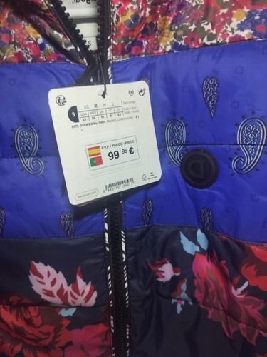 Desigual Damen Floral Zip Jacke Gr. S Schwarz Mehrfarbig Blumen Neu Mit Etikett - Bild 5 von 12