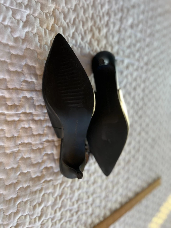 Tacones French Connection negros con cordones talla 7 para mujer punta puntiaguda Foto 4 de 4