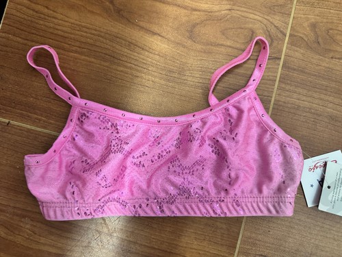 New Sports Bra Capezio Metallic Pink Child 10154C Multiple Colors Sizes