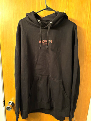 Young & Reckless Rose Logo Graphic Pullover Hoodie Black Men s 2XL Big & Tall