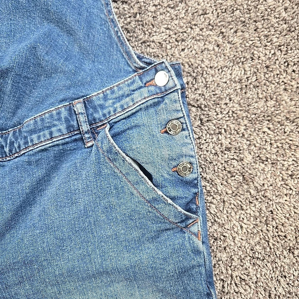 Vtg GAP Overalls Womens Large Blue Maternity Bib Adjustable Straps Denim Relaxed - Image 4 of 4