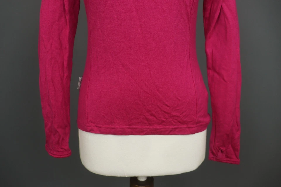 Icebreaker 260 Rosa Lana Merino Body Fit Manga Larga 1/4 Cremallera Ropa Activa Top Talla M Foto 3 de 4
