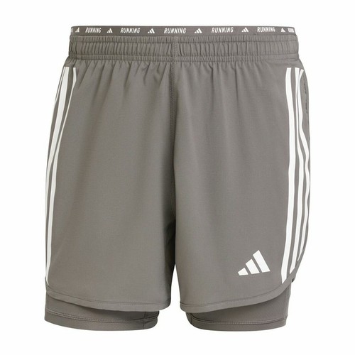 GENEMEN Pantaloncini sportivi da uomo, 7,6 cm, per corsa e allenamento, bordati a righe, con tasche e cordoncino, bianco, L