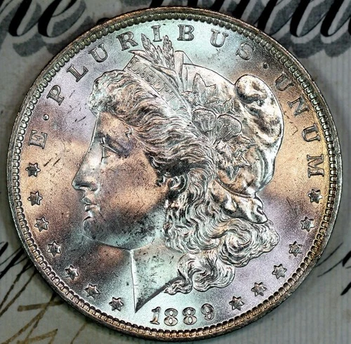 1889-O SOLID+ GEM BU MS MORGAN SILVER DOLLAR DC213 FROM MATTHEWS HOARD