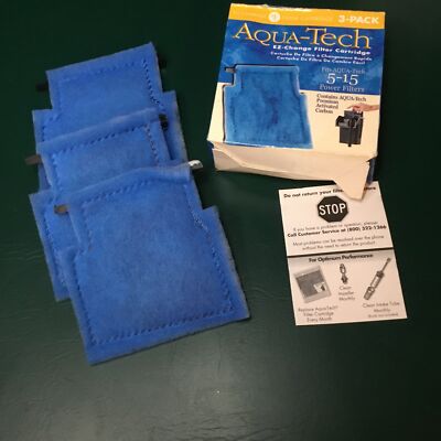 EZ Change Filter 3 Pack Fits Aqua Tech 5-15 Power Filters NEW