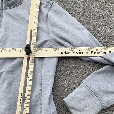 Lucy .Com Quater Zip Athletic Sweater Top Thumb Holes Polyester