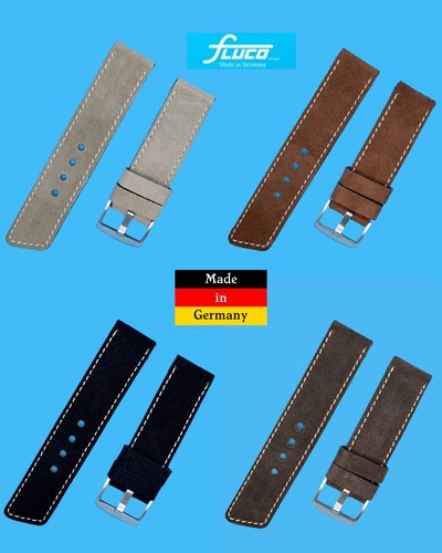 Allstar Velour Uhrenarmband 22 24mm schwarz braun beige made in Germany / 74 - Picture 3 of 9