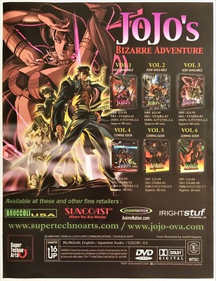 Vintage Print Ad 2003 JoJo's Bizarre Adventure Anime Series
