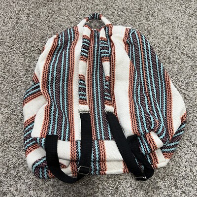 Senor Lopez Backpack from Recycled Fabric Pre-shrunk Multicolor Striped Senor Lopez Backpack from Recycled Fabric Pre-shrunk  main image 4