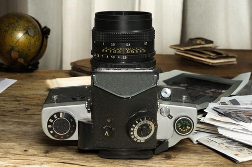KIEV-60 TTL MEDIUM Format camera 6x6 Soviet camera + lens VOLNA-3 - Picture 10 of 18
