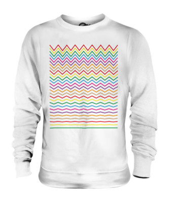 STRAIGHT TO ZICK ZAG UNISEX PULLOVER OBERTEIL GESCHENK MUSTER BUNT