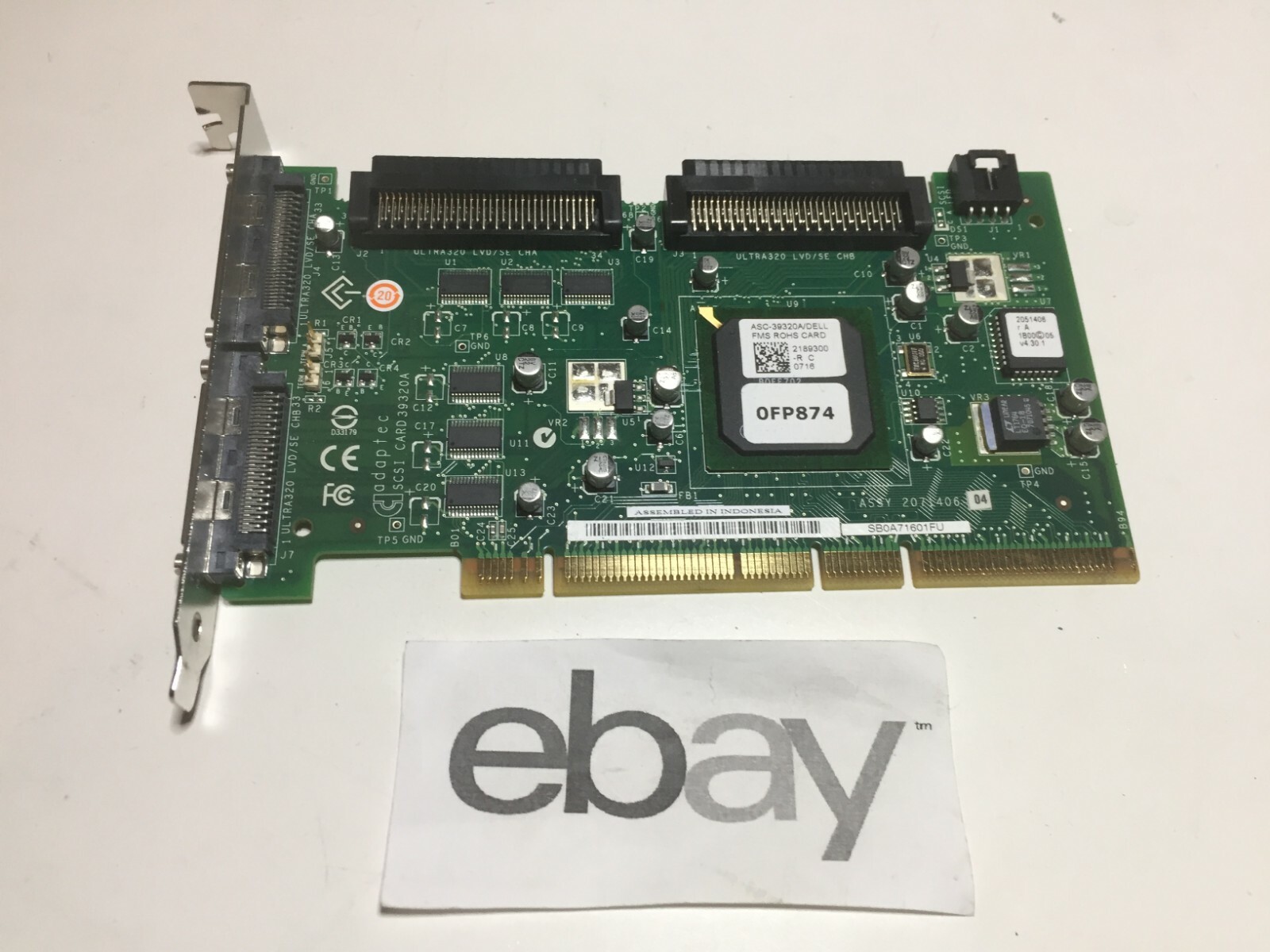 Genuine Adaptec Dell Ultra U320 PCIx Dual SCSI RAID Card ASC39320A Tested Good eBay