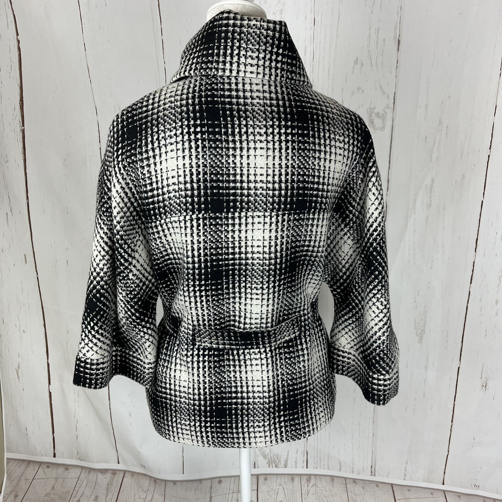 Willi Smith Houndstooth Jacket Medium Cropped Bel… - image 2