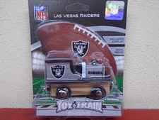 Las Vegas Raiders Wooden Train Engine NFL Wood Masterpieces Oakland Los Angeles