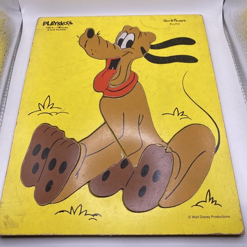 Playskool Wooden Childrens Puzzle #190-4 PLUTO 7 Pieces Vintage Complete - Picture 2 of 6