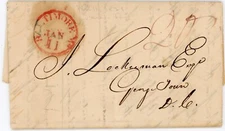 STAMPLESS-BALTIMORE MD.(D. High)(Baltimore County)MARYLAND-JAN/11(RED)1821(datel
