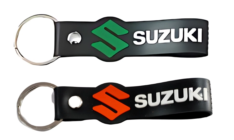Keyring For Suzuki Samurai Gypsy Green Orange Rubber Keychain Pack