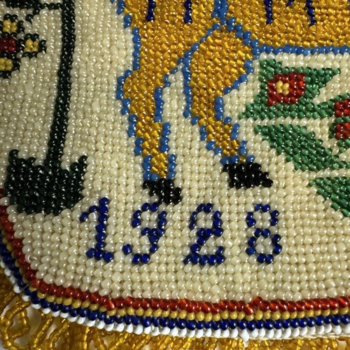 Antique 1928 South Western Beaded Purse Pouch - Picture 7 of 15