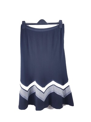 Jaeger London Womens Black Regular Fit Pullover Maxi Skirt Size