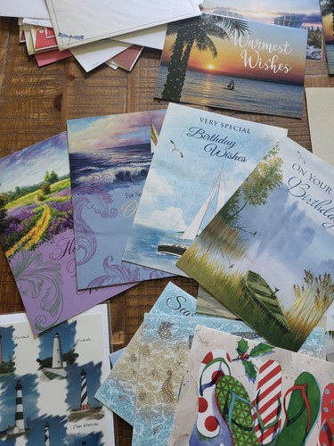 Lot of 23 pcs Nautical Decorations Marine Beach Greeting Cards Artists Design - Picture 4 of 10