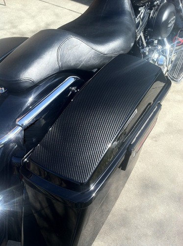 STREET GLIDE & Touring Paint Protection Black Carbon Fit Harley-Davidson 2014-23 - Picture 3 of 11