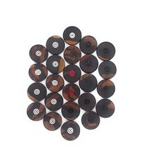 Carrom Coins With 1 Striker For Kids and Adult 24 Wooden Coins