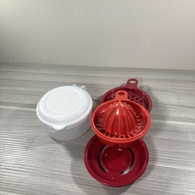 Tupperware Cook and Maid Zester Grater Juicer Egg Separator Measuring Cup New! 