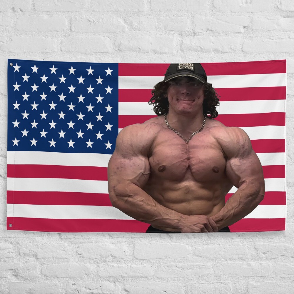 Sam sulek Flag American Flag, Bodybuilder, Gym bro Limited