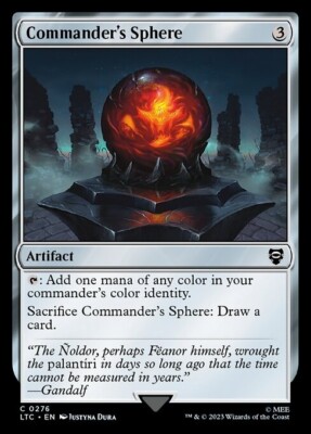 4x NM Commander's Sphere, Lord of the Rings, Magic the Gathering, 276 (Playset)