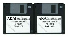 Akai S5000 / S6000 Set of Two Floppy Disks Reverb Piano SL1078