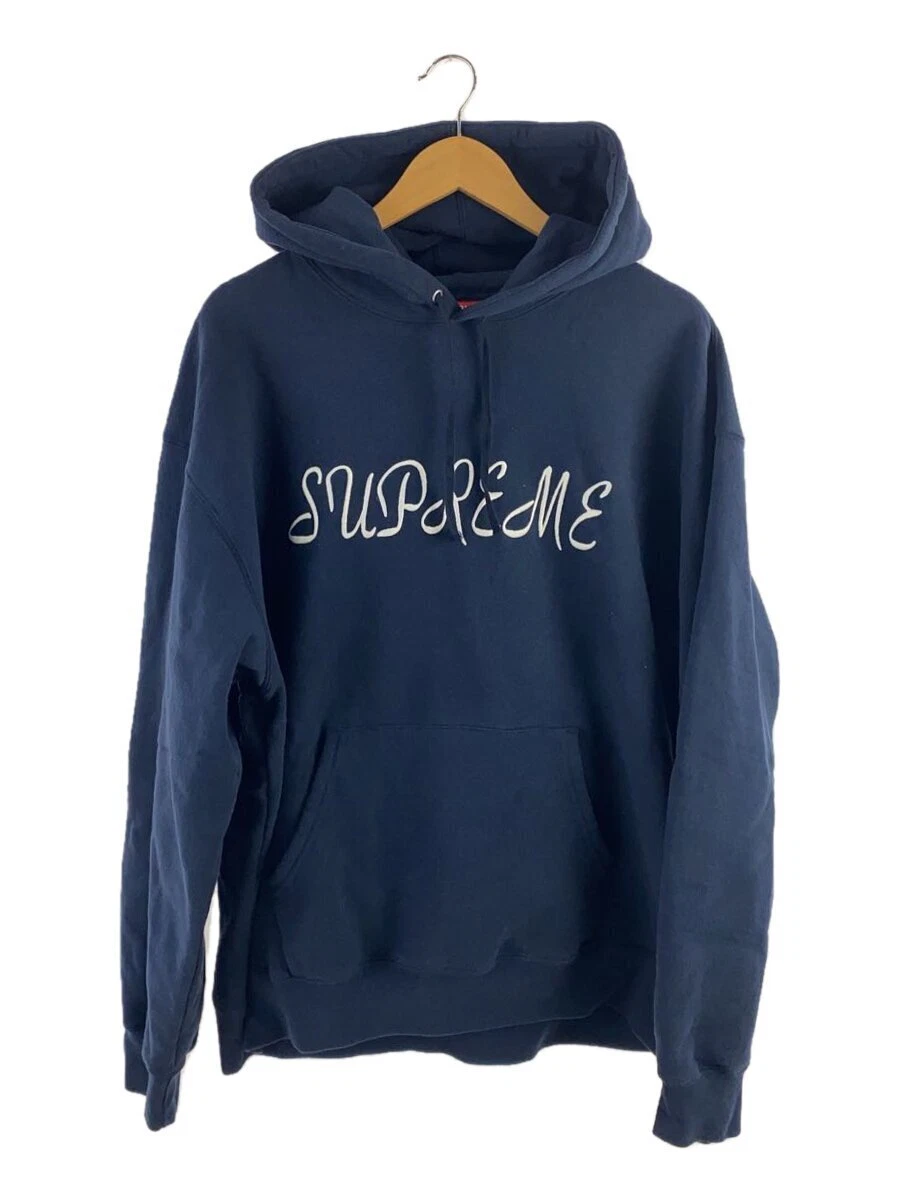 Sweat shirt à capuche script Supreme 23SS Week1/XL/coton/marine d'occasion