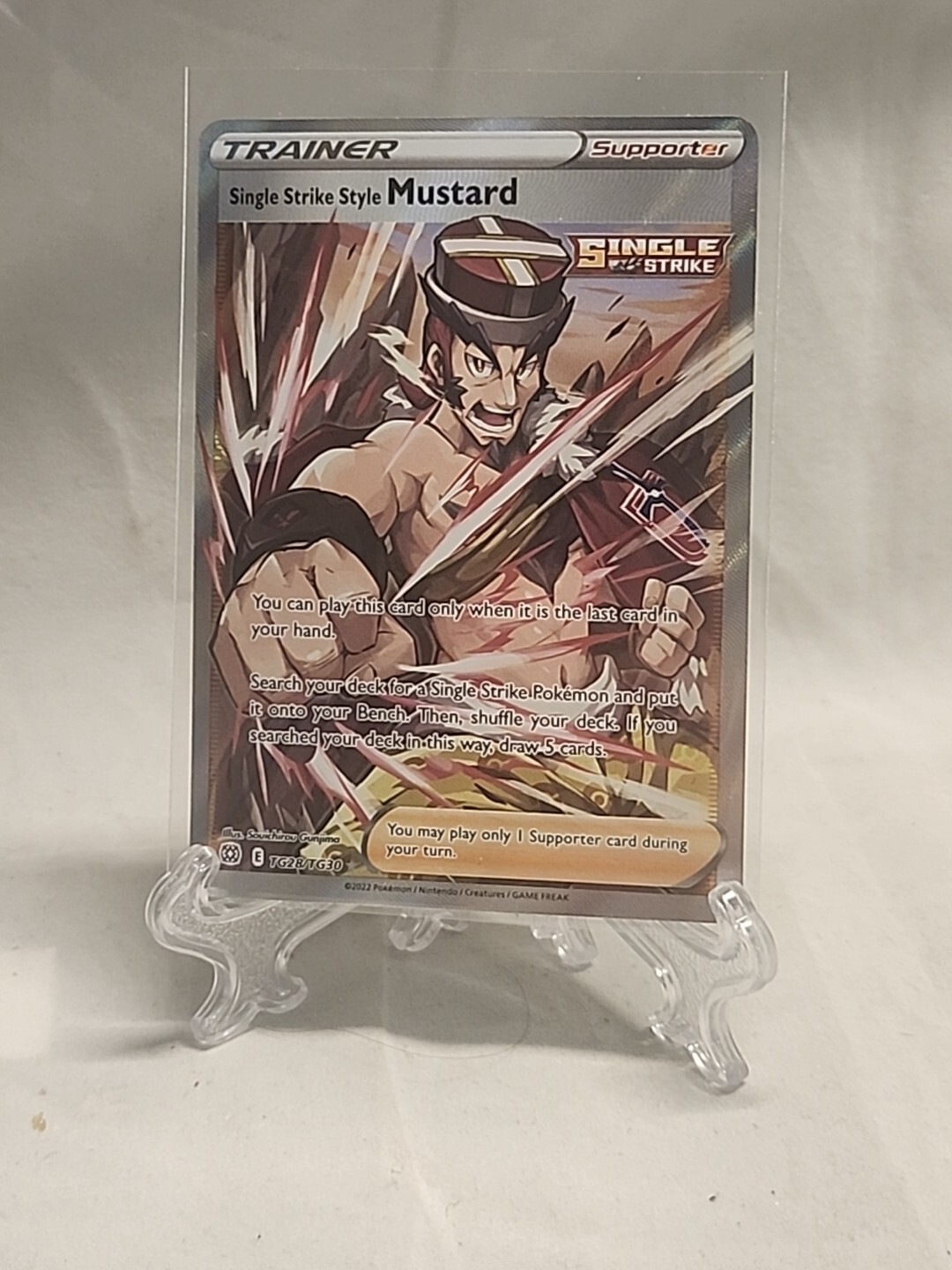 Single Strike Mustard TG28/TG30 Brilliant Stars Full Art Trainer Pokemon Card NM