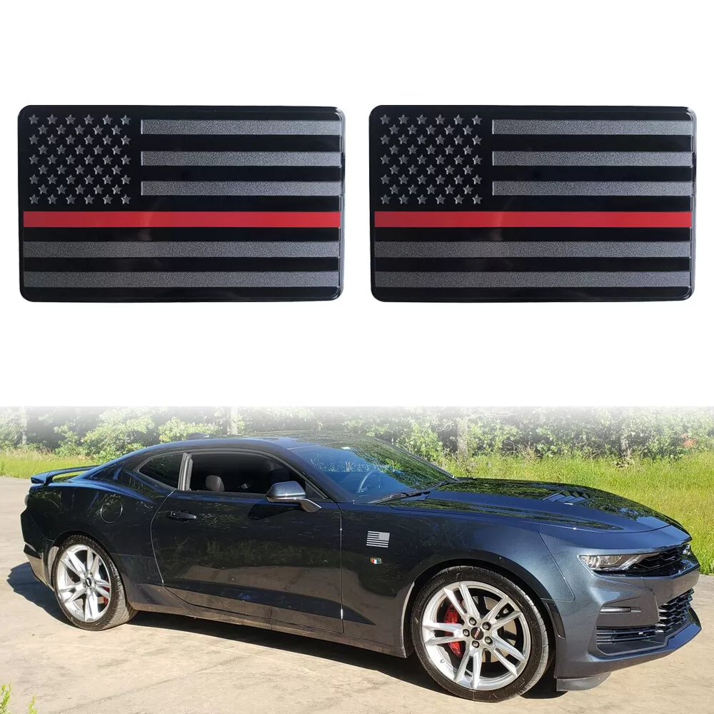 Black american flag with red stripe deals