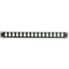 Rackmount 16 Port Blank Keystone Patch Panel, 1U - Part : 68PB-01016