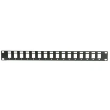Rackmount 16 Port Blank Keystone Patch Panel, 1U - Part #: 68PB-01016