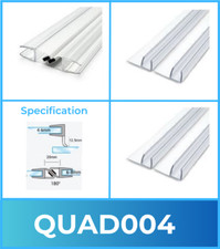 Shower Outlet Clear Magnetic Shower Door Vertical Seal Strip Kit Fits 6mm Glass