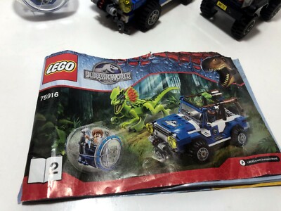LEGO Jurassic World LOT: 2 cars from 75916 + Blue dino from