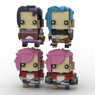 MOC Square Head Hero League: The Battle Twin Cities Series Compatible With Lego