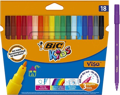 BIC Kids Visa Feutres de Coloriage à Pointe Fine