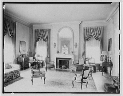 Schuyler & Lounsbery. Living room in Paterson country house,to fireplace