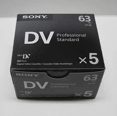5 Sony Pro VX Mini DV camcorder video tape for VX2000 VX2100 PD150