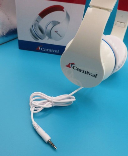 New CARNIVAL Cruise CCL Corded Music Audio HEADPHONES Platinum VIFP Ship Gift - Picture 2 of 6