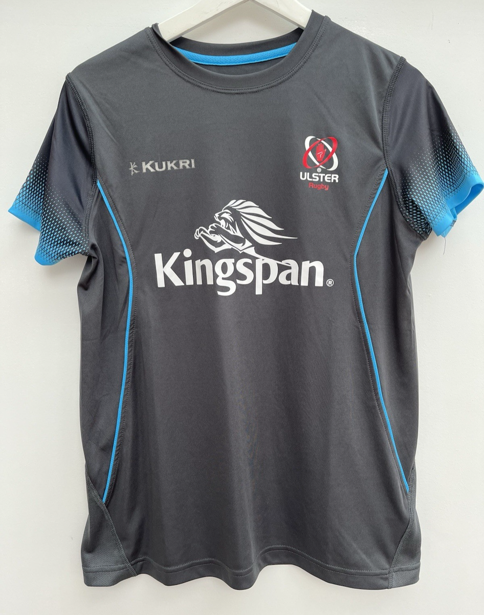 Ulster Rugby Training Shirt Kukri Black Short Sleeve Mens Boys