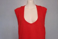 Isabel Marant Etoile Red 100% Linen Top Tee Shirt XS